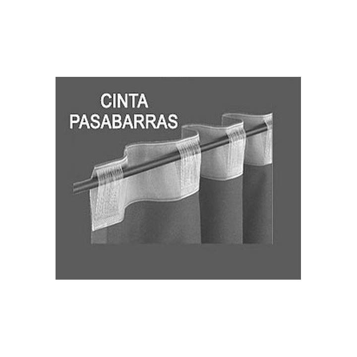 Cinta pasabarras 10 cm transparente para cortinas