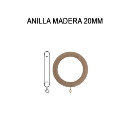 PACK 10 ANILLAS DE MADERA Ø20MM