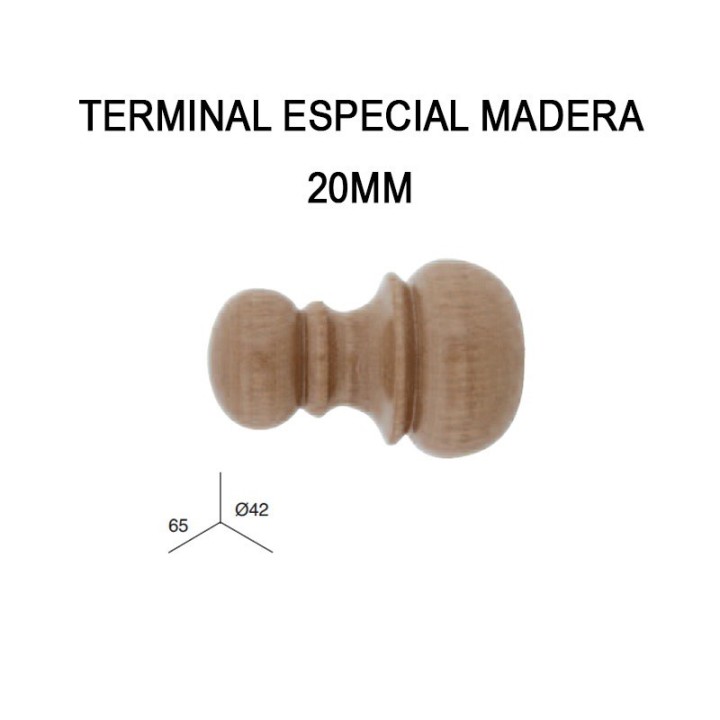 PACK 2 TERMINALES CHYC DE MADERA Ø20MM
