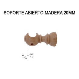 SOPORTE ABIERTO DE MADERA Ø20MM