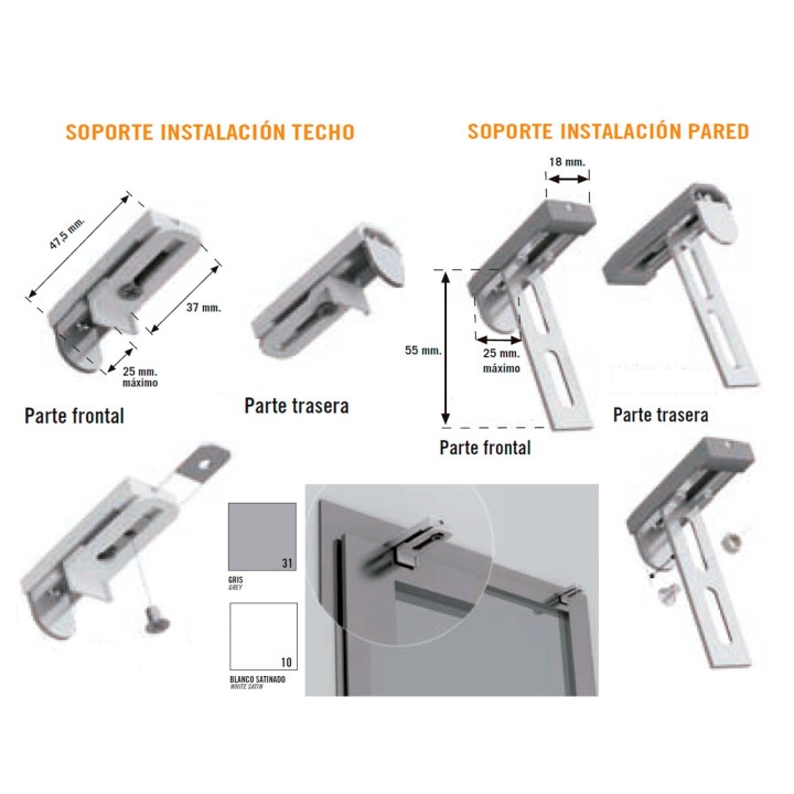 SOPORTE INSTALACIÓN SIN AGUJEROS