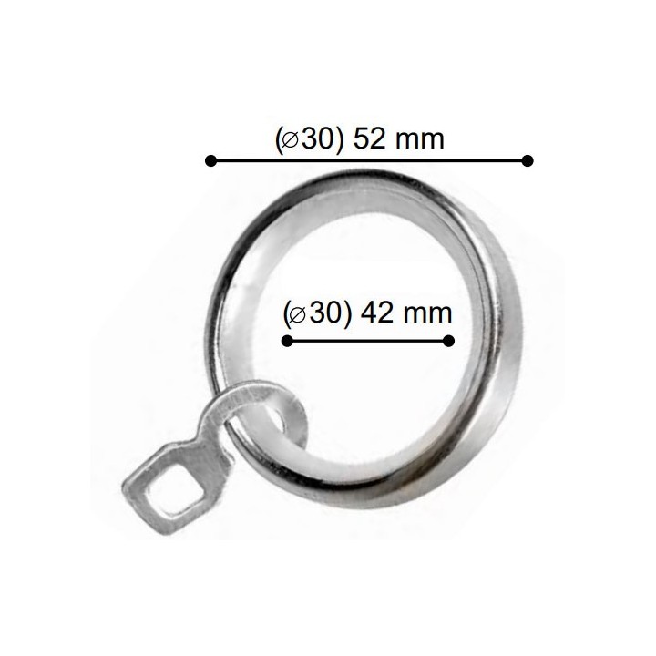 Pack 10 anillas planas con silenciador Infinity acero ø30 mm