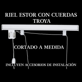 Mecanismo riel de estor con cuerdas
