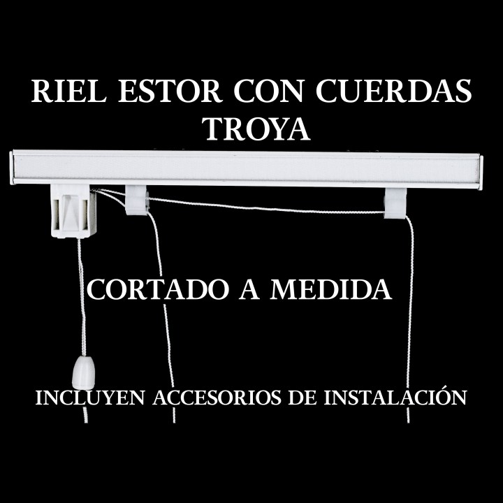 Mecanismo riel de estor con cuerdas