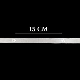 Cinta paquete con anillas paso 15 cm para estor