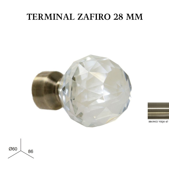 Terminal zafiro ø28mm