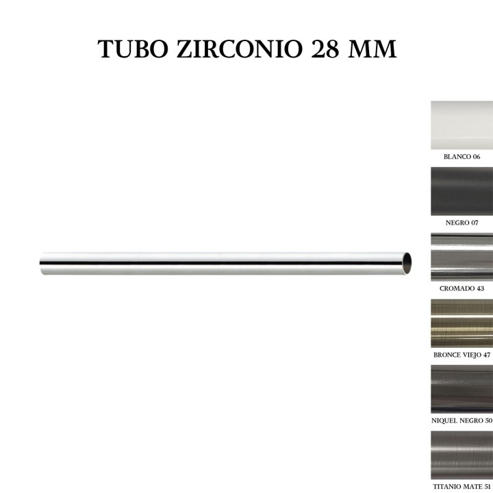 Tubo de barra zirconio ø28mm