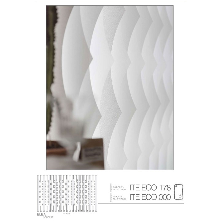 Cortinas verticales con formas 127mm elba-b combi