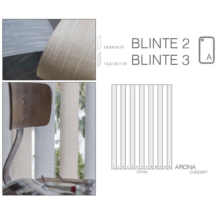 Cortinas verticales modernas 127mm arona-a combi