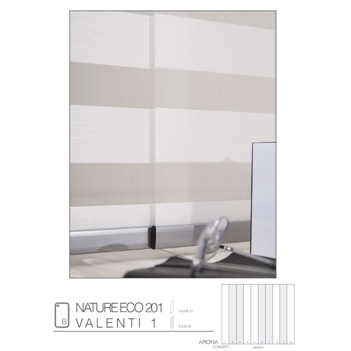 Cortinas verticales 250 mm arona-b combi