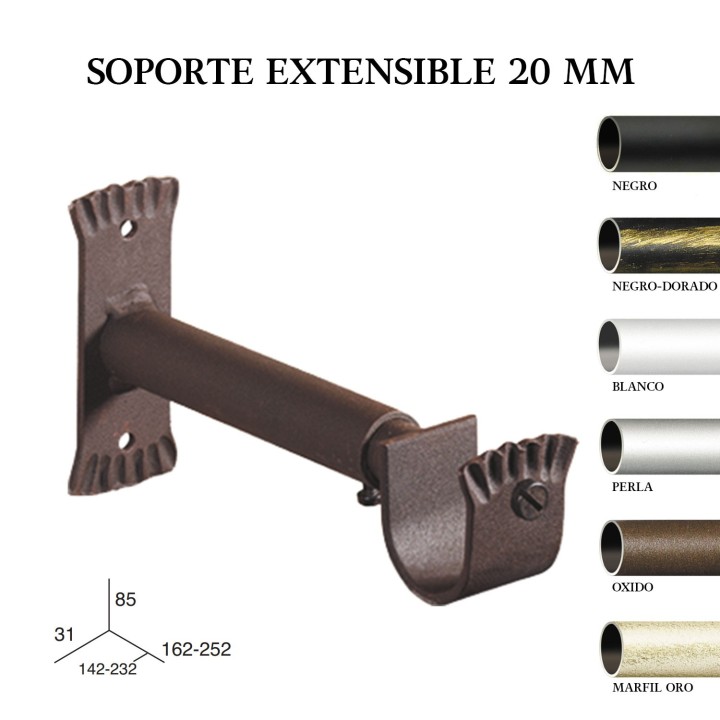 Soporte extensible forja ø20mm