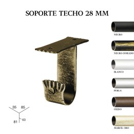 Pack 2 soporte techo forja de ø28mm
