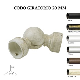 Codo giratorio forja ø20mm