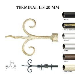 Terminal lis forja de ø20mm