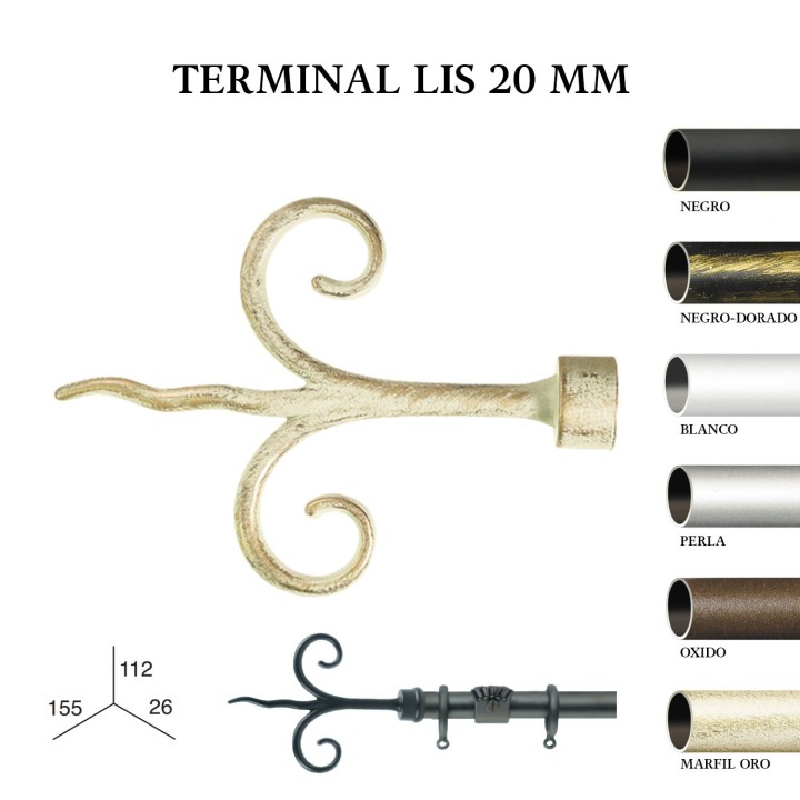 Terminal lis forja de ø20mm