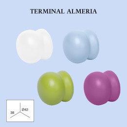 Pack 2 terminales almería madera 28mm