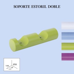 Soporte doble estoril madera 28mm