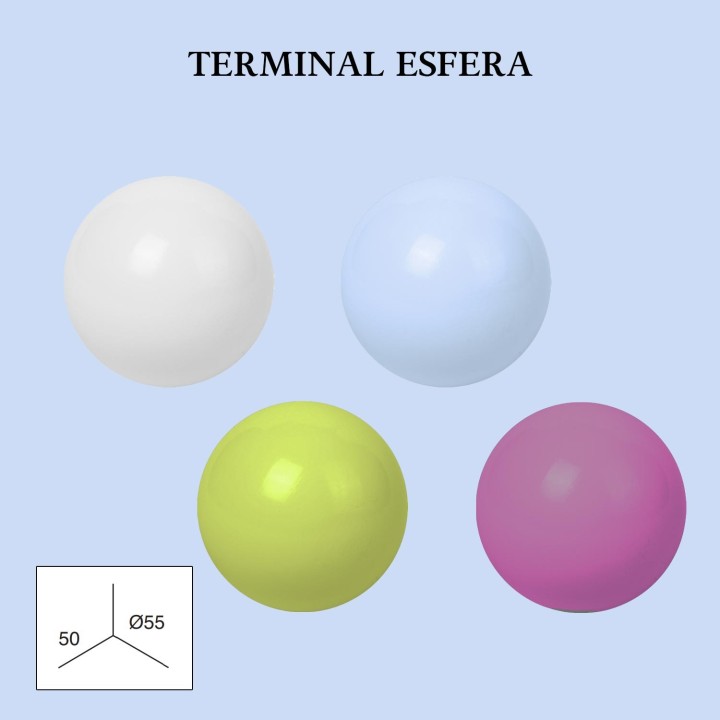 Terminal esfera madera 28mm