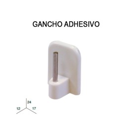 Pack de 4 ganchos adhesivos metalizados