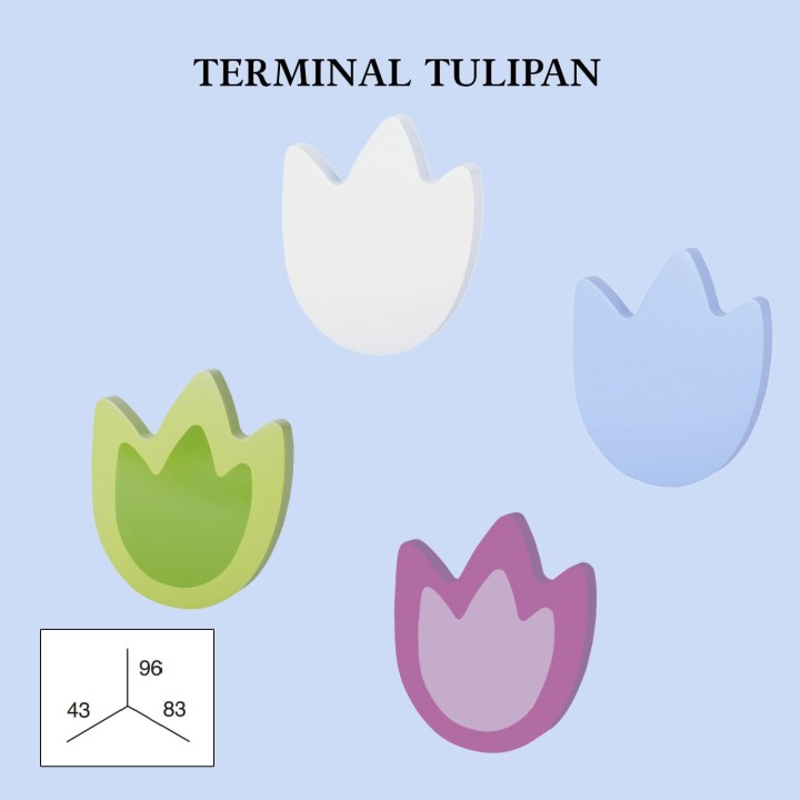 Barra de madera para bebe Tulipán
