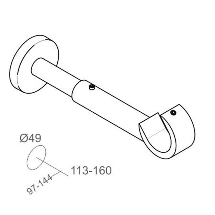 Soporte extensible abierto zirconio ø28mm