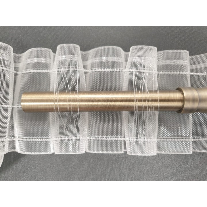 Cinta fruncidora con pasabarras transparente 10 cm | CortinaJoven