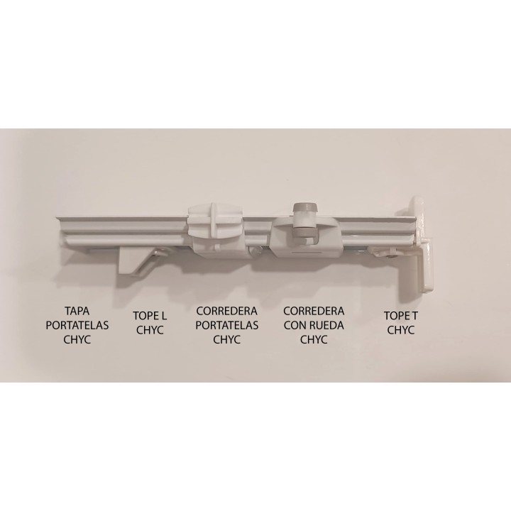 Corredera portatelas con rueda panel japones - sistema Chyc