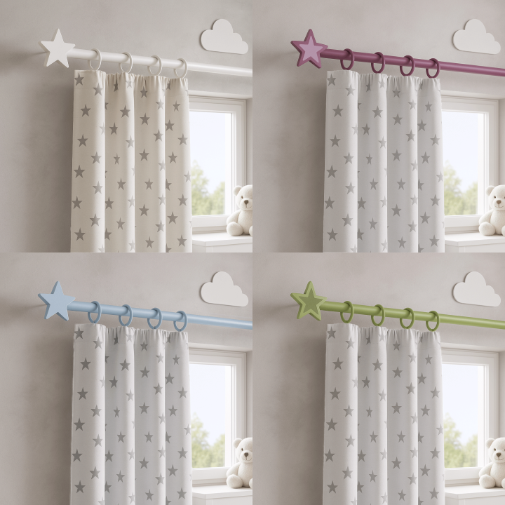 Barra de madera para bebe Estrella