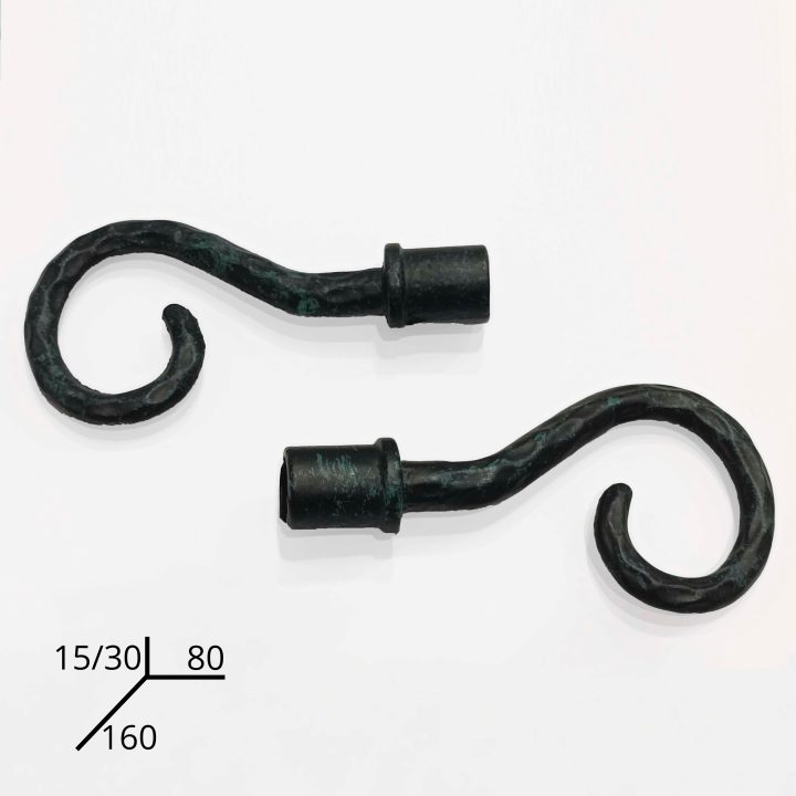 oferta PACK 2 TERMINALES FORJA 20MM BÁCULO VERDE/NEGRO