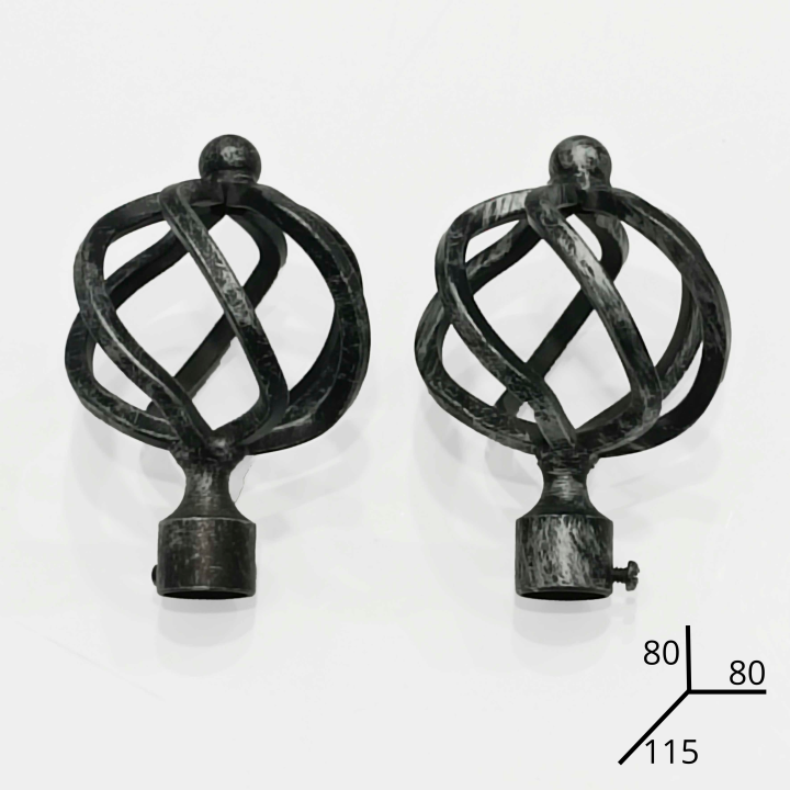 oferta PACK 2 TERMINALES FORJA 20MM FERIA NEGRO/PLATA
