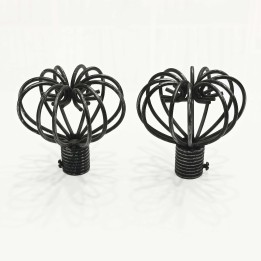 oferta PACK 2 TERMINALES FORJA 20MM GLOBO NEGRO/PLATA