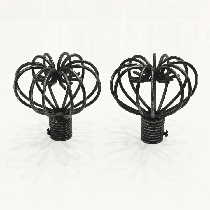 oferta PACK 2 TERMINALES FORJA 20MM GLOBO NEGRO/PLATA
