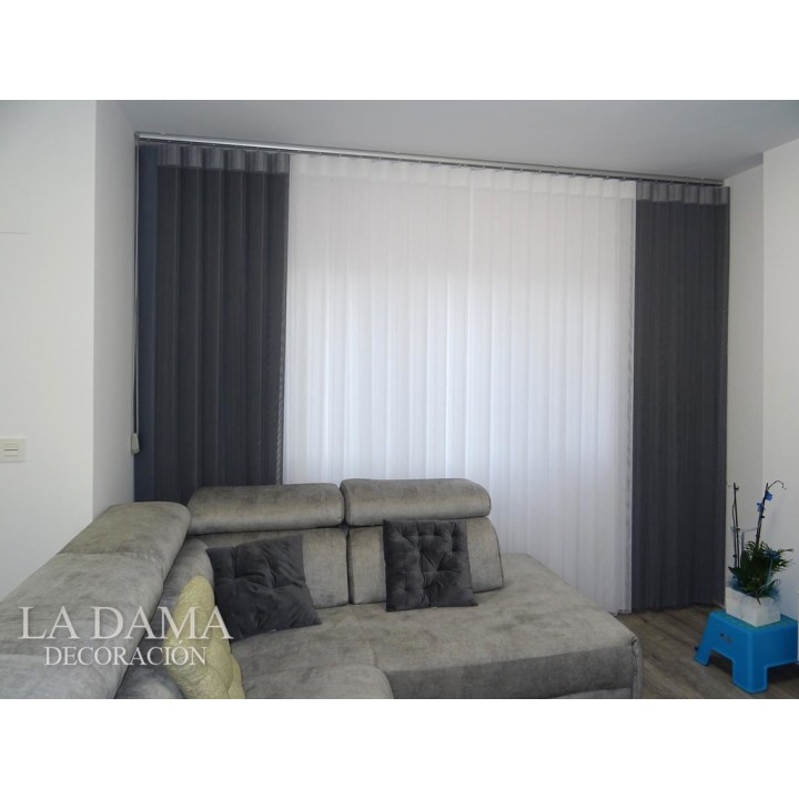 Cortinas Verticales Textiles Duomo Lisos Duo