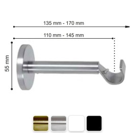 Soporte extensible varadero 12,5cm-17,5cm ø19mm