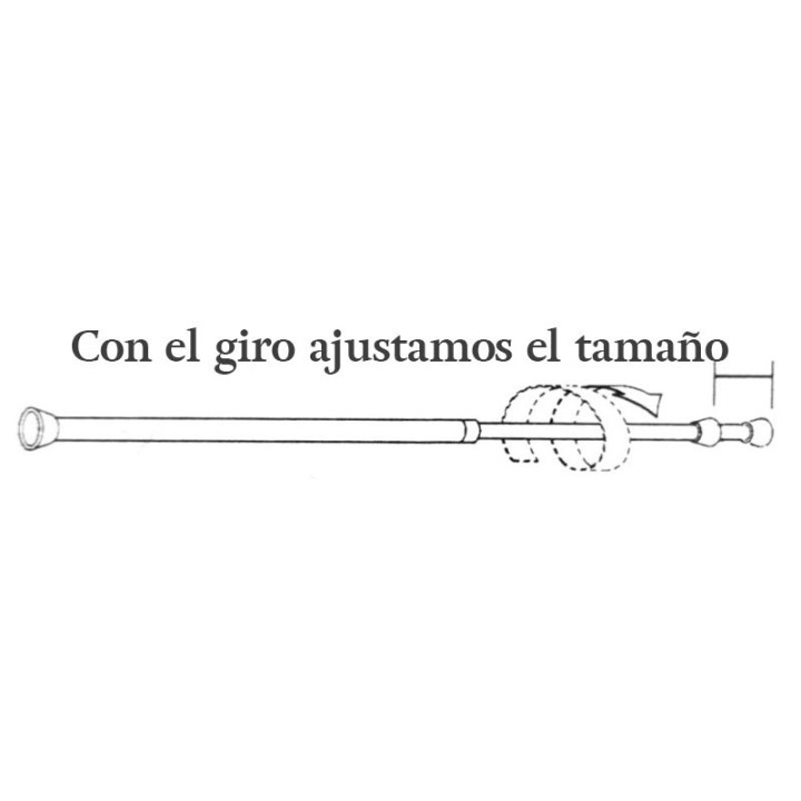 Barra extensible de baño ø18